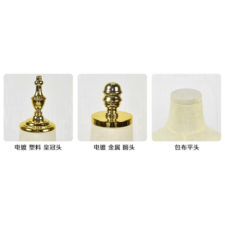 模特道具女半身女装服装店展示衣架橱窗假人台全身婚纱金色模特架