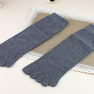 6双装男 五指袜纯棉秋冬男袜中短筒指头袜子吸汗透气防臭款带脚趾