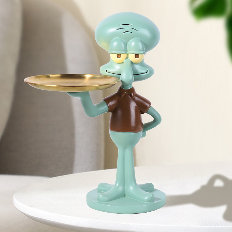 家居玄关章鱼哥托盘大型摆件收纳架钥匙架首饰饮料盘装饰品摆件,家居饰品,落地摆件,淘宝优惠券,粉丝福利购,淘宝优惠卷