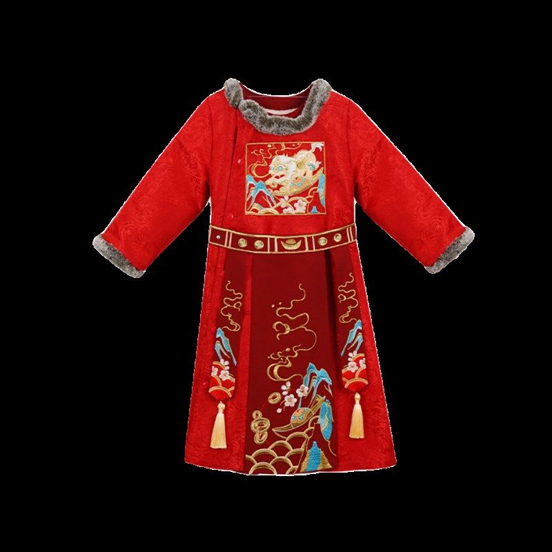男童汉服圆领袍加绒男宝过年服唐装小财神古风棉衣中国风新年貔貅,童装/婴儿装/亲子装,汉服,淘宝优惠券,粉丝福利购,淘宝优惠卷