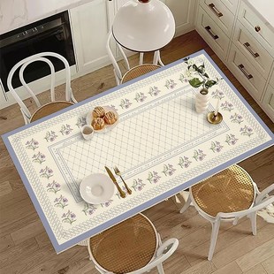 美式 桌垫桌布防水防油免洗茶几垫布郁金香田园风防烫餐桌台面垫