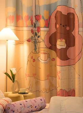 新品冬季加厚保暖儿童房窗帘防风挡风神器少女卧室隔热保温全遮光