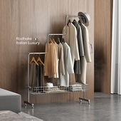 意式 挂衣架落地卧室衣帽架可移动室内晾衣架脏衣篓隔夜衣服置物架