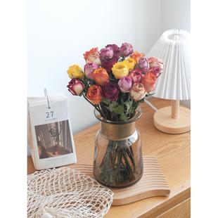 玫瑰干花花束家居装饰摆件天然风干真花网红花艺插花摄影拍摄道具