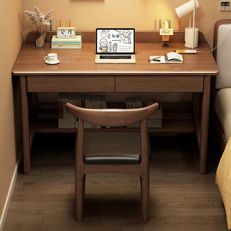 实木书桌学生家用书桌现代简约办公桌书房成人工作台卧室电脑桌