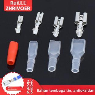 金属按钮底座通用配套接线插头端子接线脚插簧护套插簧热缩管导线