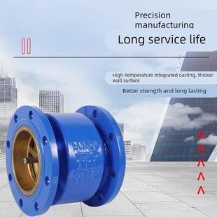 法兰消声止回阀HC41X-16消音立式卧式单向阀 水泵灌溉止回阀DN100