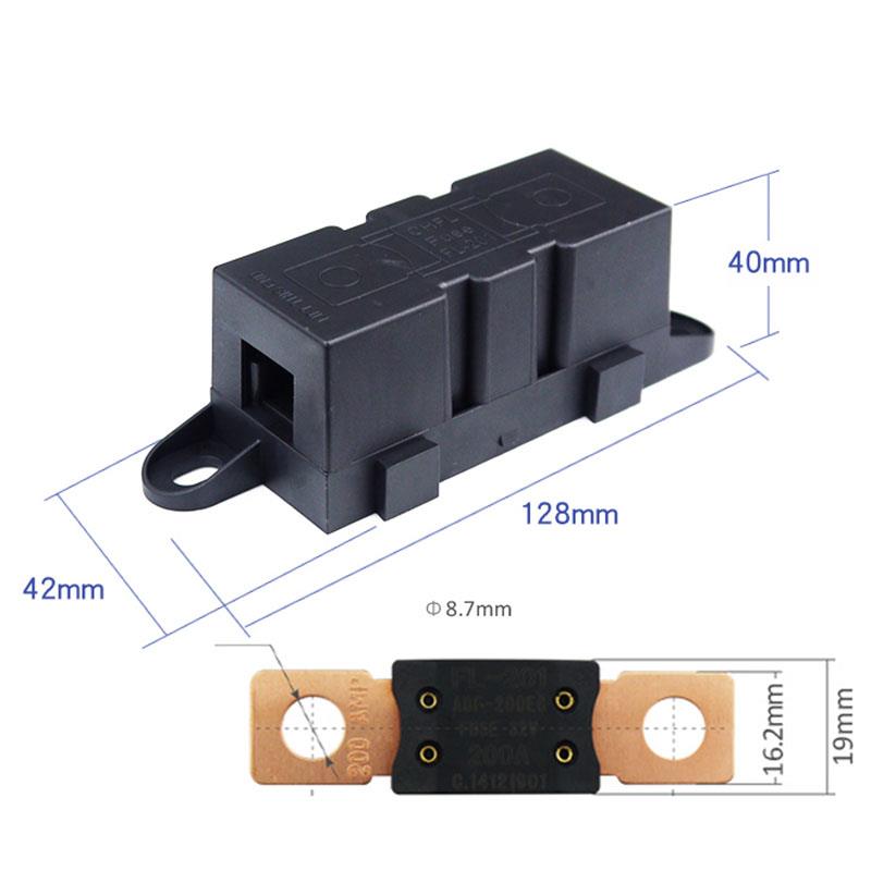 汽房车游艇大功率熔断器改装大号叉栓式保险片丝座盒 60A100A200A