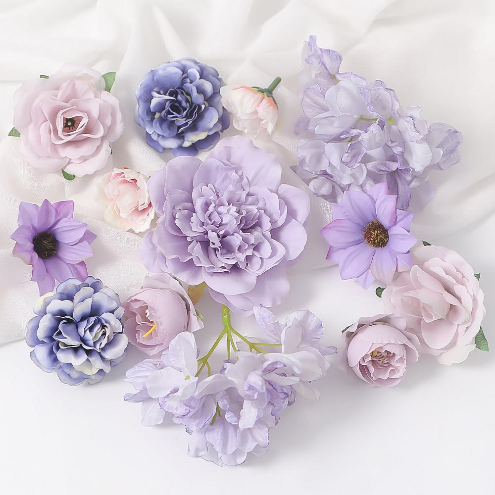 彷真花朵材料包 牡丹 假花绢花 diy手作花环簪花学士帽头饰材料