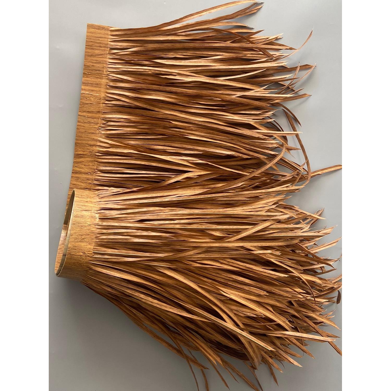 新款仿真茅草瓦假稻草人造塑料毛草防腐阻燃耐用户外仿古屋顶装饰