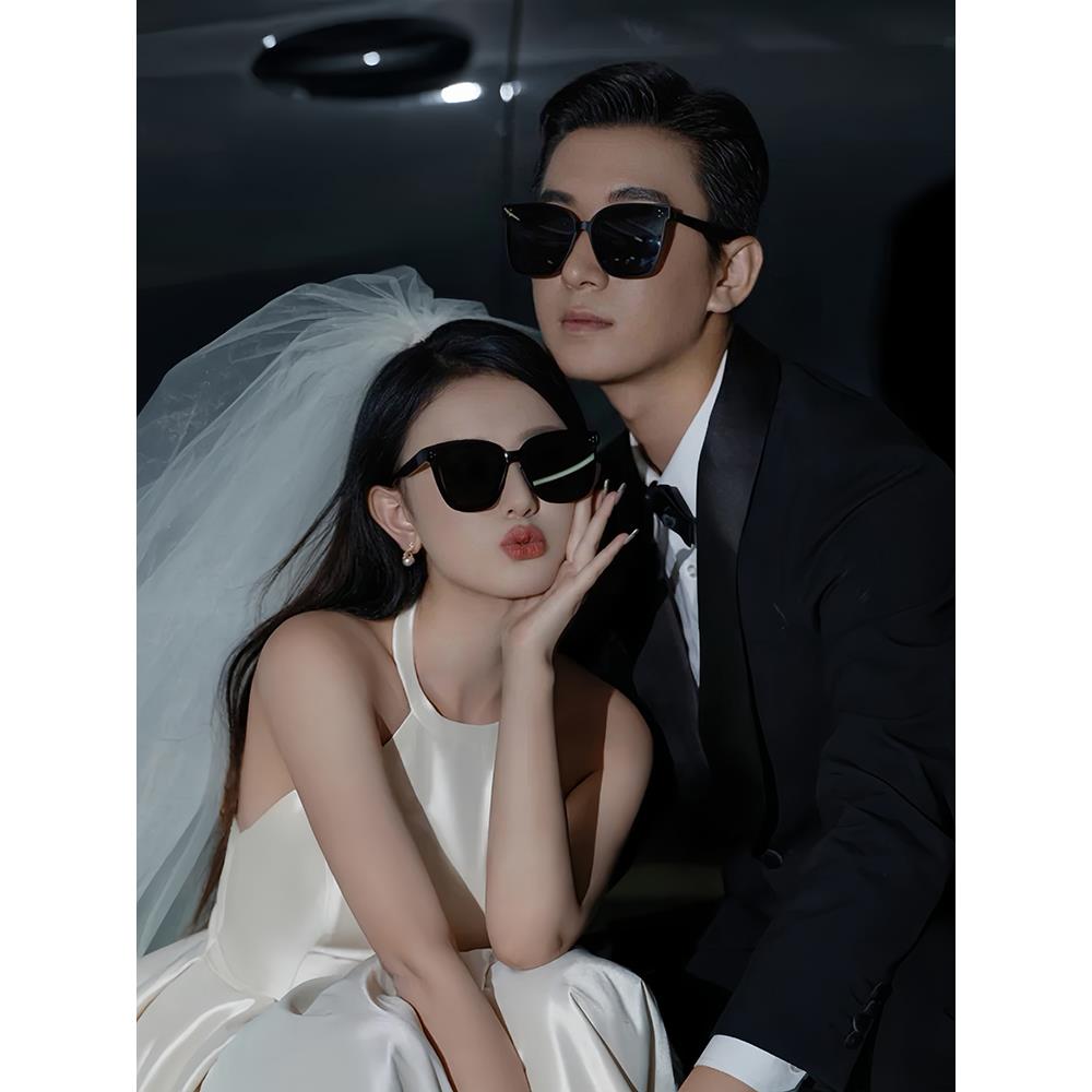 伴郎团墨镜结婚拍照道具新娘伴娘婚礼新郎兄弟团接亲近视太阳眼镜