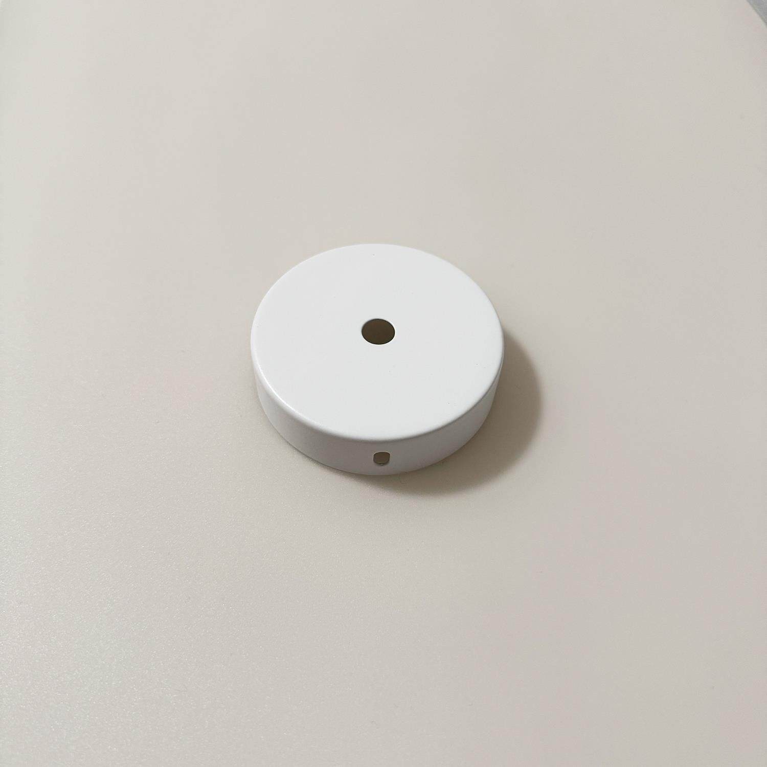 明装底座吸顶盘圆形明装盒射灯配件白色铁艺餐吊灯具配件射灯底座