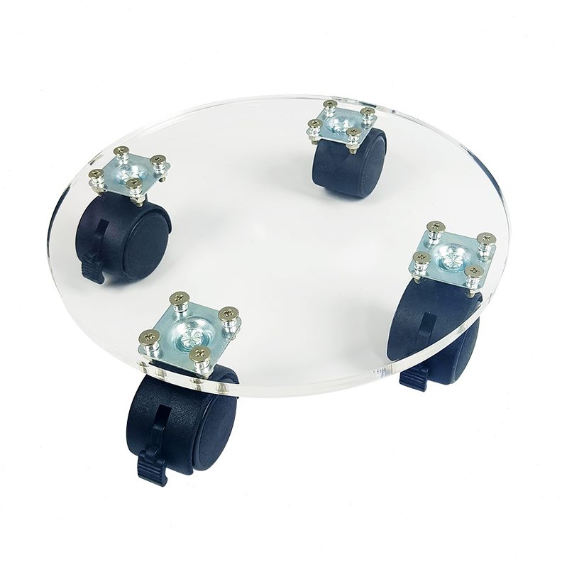 透明亚克力阳台花盆架客厅置地式可移动展示架多功能收纳置物架