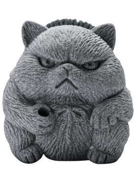 创意可爱侠客小猫咪招财线香插茶宠茶玩可养摆件鱼缸造景桌面装饰