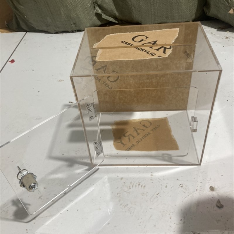 透明带锁亚克力投票箱 透明捐款箱 意见见箱收纳盒子有机玻璃订制