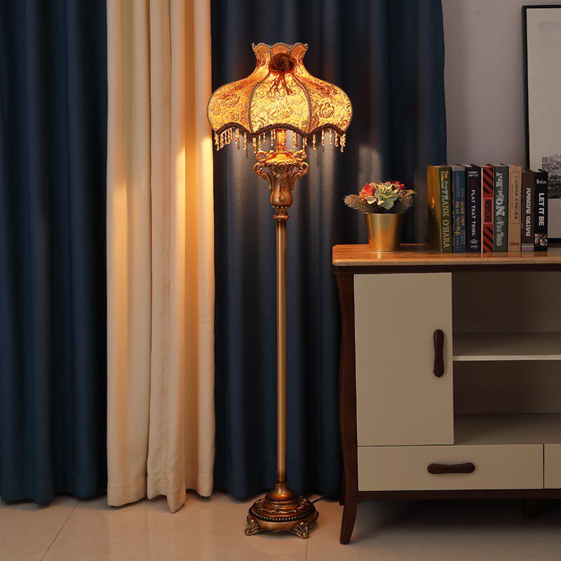欧式落地灯轻奢复古大气古典客厅茶几装饰灯书房卧室床头立式台灯