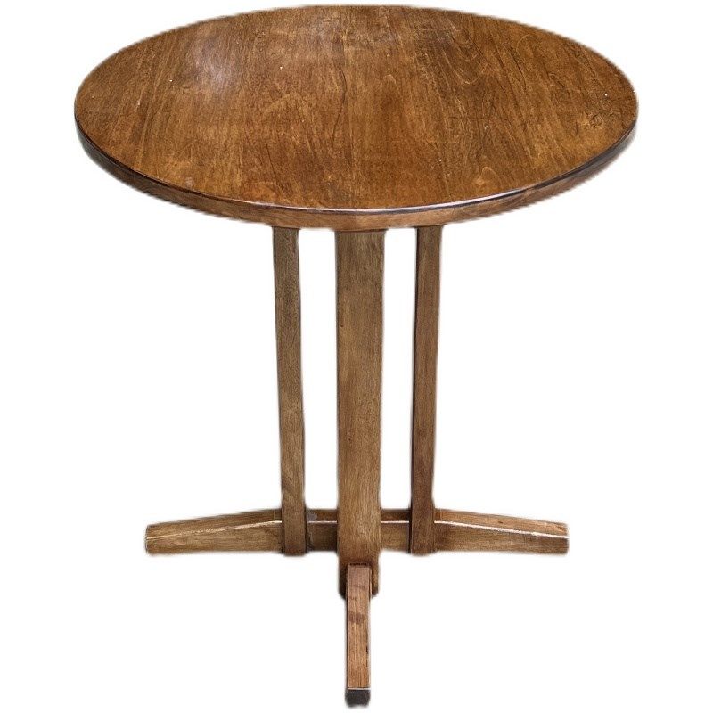 复古极简实木圆桌中岛乔治款中古款咖啡桌阳台下午茶沙发边几,住宅家具,板木餐桌,淘宝优惠券,粉丝福利购,淘宝优惠卷