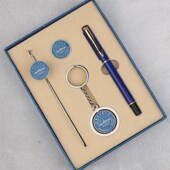 哈尔滨工业大学纪念品哈工大文创金属校徽书签笔套装 学生礼品定制