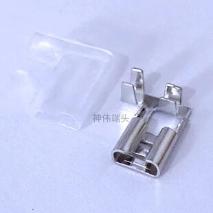 6.3旗型插簧端子插头弯头直角接头连接器接插件汽车插拔式 加厚铜