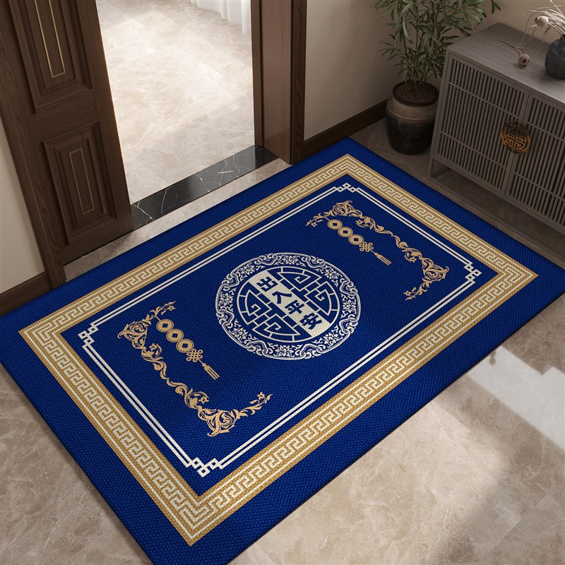 进门地垫入户门垫2024新款高级感新中式家用红地毯可裁剪玄关脚垫