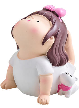 可爱创意办公室瑜伽女孩桌面小摆件减压治愈系家居装饰车内摆设