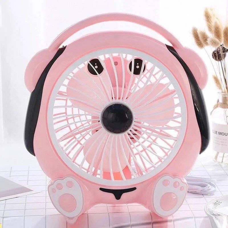 卡通电风扇学生宿舍床头扇台式小型办公室转页扇迷你小风扇大风力