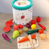 儿童切水果蔬菜宝宝木质切切乐装 仿真过家家男孩女孩子益智