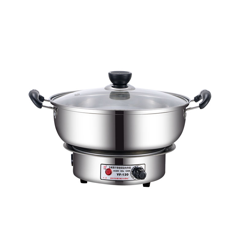 分体旋钮调温式多功能电热锅工地家庭多人实用易洗电煮锅