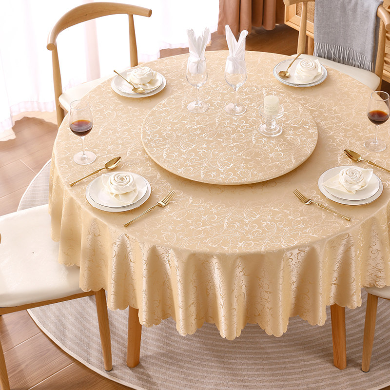 欧式大圆桌布防水防油免洗防烫酒店饭店家用圆形餐桌布台布定制,居家布艺,桌布,淘宝优惠券,粉丝福利购,淘宝优惠卷
