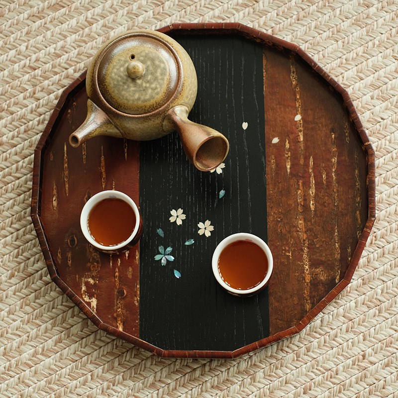 日桦细工茶具盘木质端精致实木茶盘