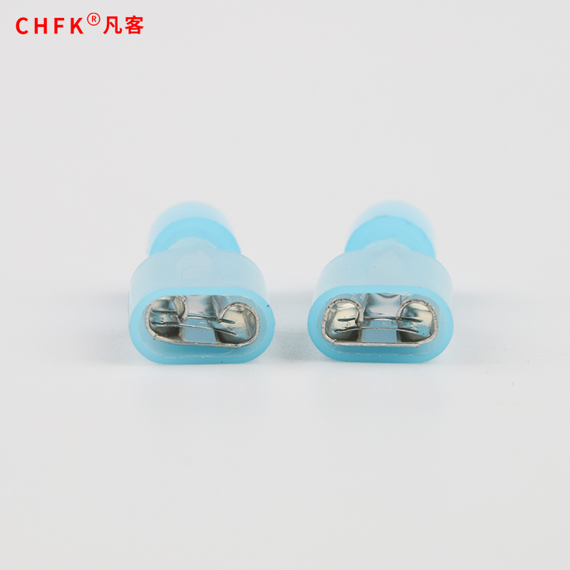 尼龙母全绝缘接头FDFN2-0 冷压接线端子连接器6.3插簧插片0只