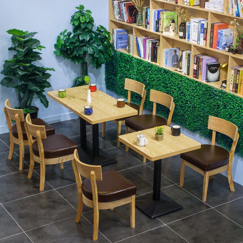 休闲吧快餐小吃奶茶店餐桌咖啡馆图书室座椅餐饮桌椅