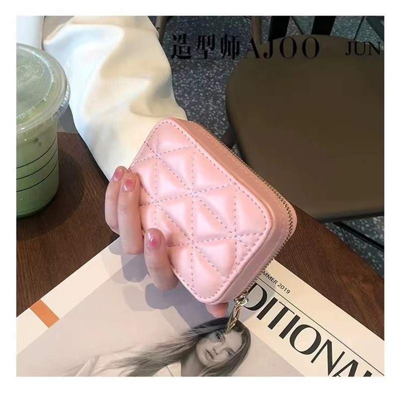 带镜子补妆包口红包高级感便携迷你化妆刷补妆包pu便携ajoojun