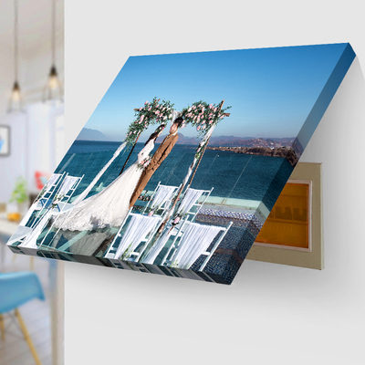 艺术照亲子照片设计图定制油画布打印喷绘放大无框画装饰挂画