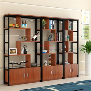 商业办公家具办公室柜子落地文件柜木质档案柜屏风柜大博古架