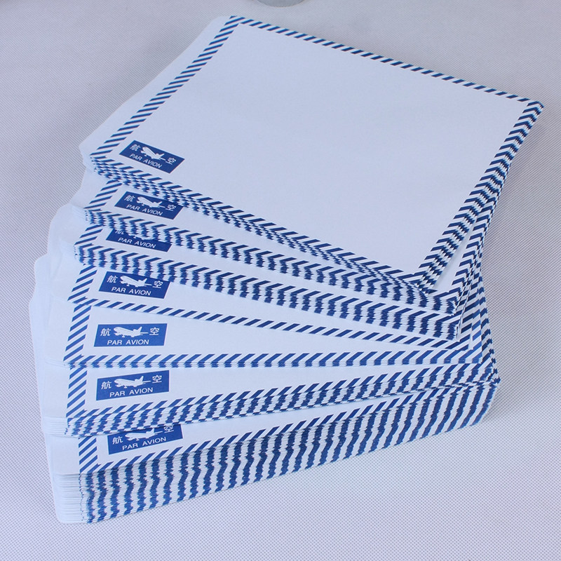 航空信封7号C5加厚白色四周蓝边框邮寄2厘米中式通用复古封