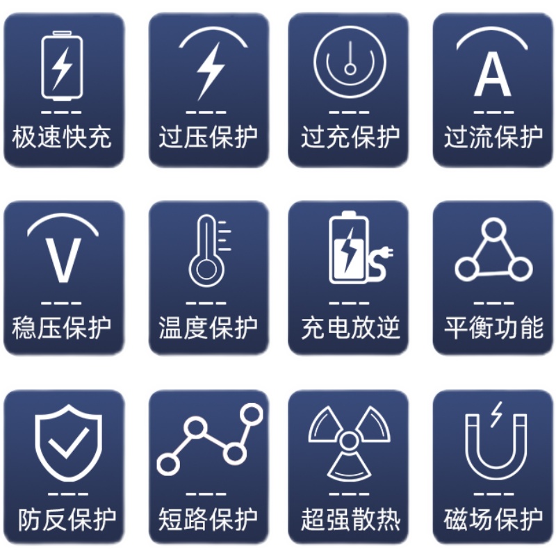 锂电池快速充电器8V0V72V10三元锂铁锂大功率可调快充智能断电