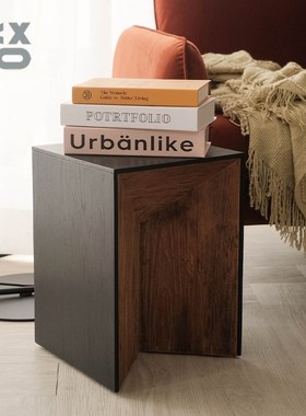 O现代做旧复古风松木家居小木凳风格装饰类茶室座椅