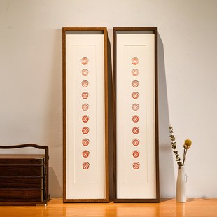 木匚王拓片 入户门五帝钱拓印挂件 玄关客厅柜上出入平安装饰摆画