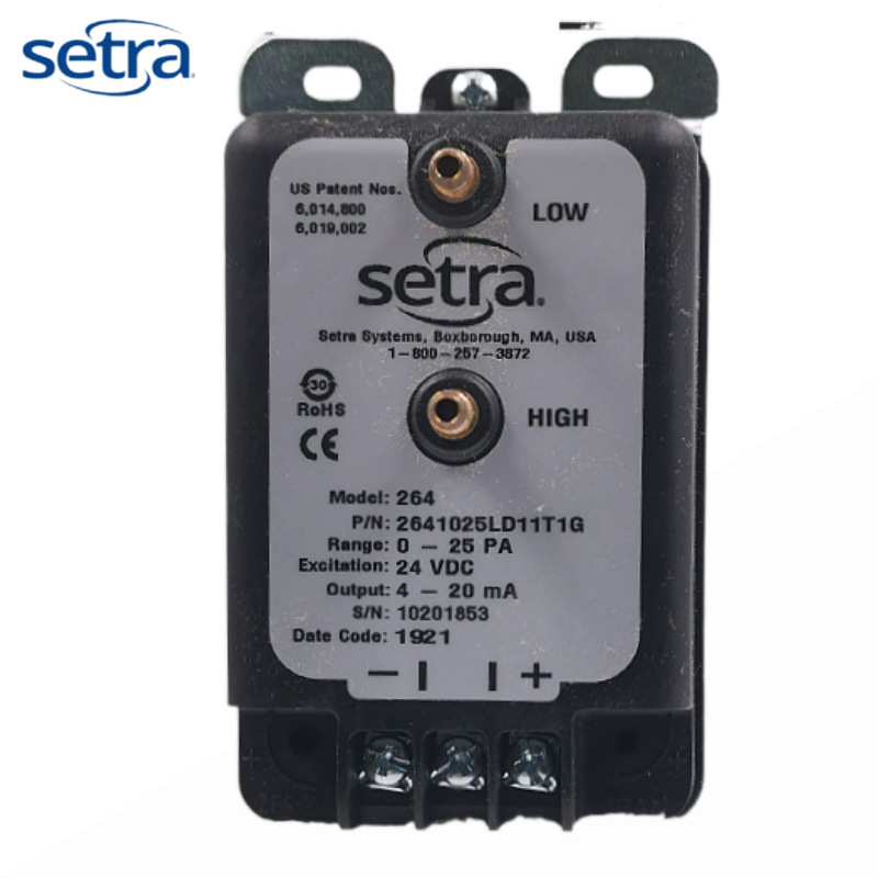 美国Setra西特264系列差压气体用压差传感器264125CLB11T1F变送器