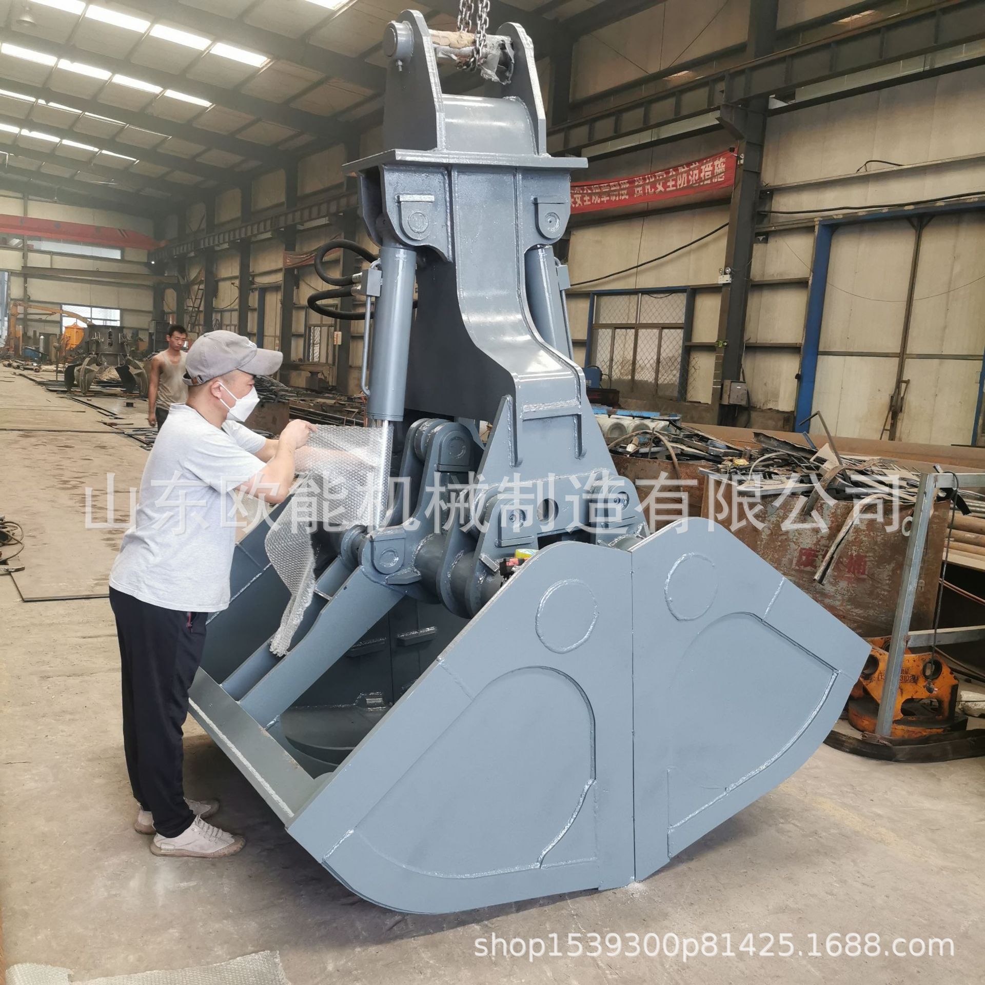 改装贝型掘机液压贝型旋转抓沙斗抓斗贝壳双开旋转抓斗工程中国