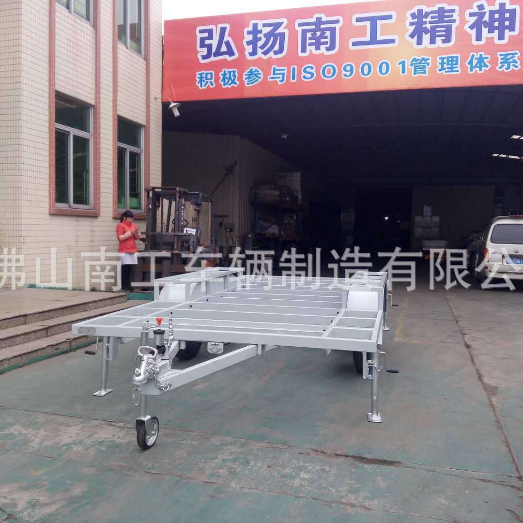 底盘全挂车 移动房车拖挂车底盘 骨架型平板车