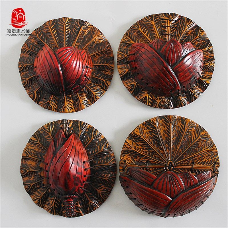 实木简约挂墙上的花瓶客厅插花墙面壁挂电视背景墙面装饰品挂件