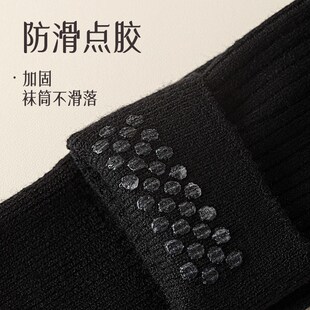 灰色过膝袜女秋冬季长筒纯棉加绒加厚保暖防下滑加长大腿护膝袜子