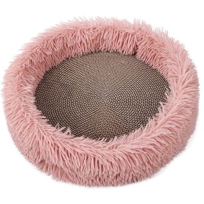 汪喵娘娘圆形猫爪板猫咪耐抓耐磨纸板可拆卸正反两用磨爪休憩猫窝