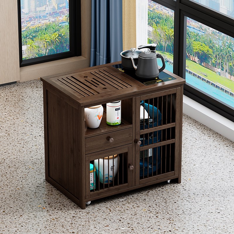 移动茶台烧水壶一体阳台小茶桌椅组合家用茶水柜非实木茶车茶边几
