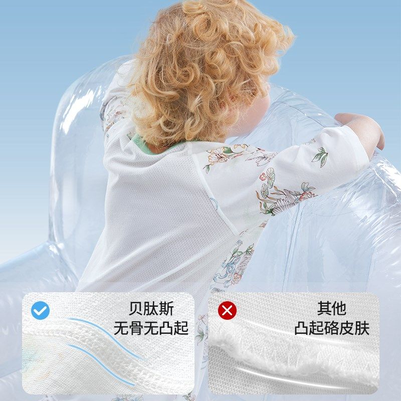 贝肽斯婴儿睡裙夏季薄款女童睡袋纯棉a类透气网眼家居服儿童睡衣