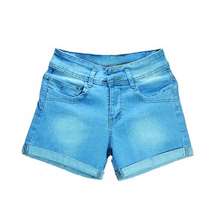 2023新款男士高弹力卷边紧身三分牛仔超短裤卷边中高腰牛仔女短裤