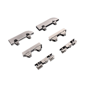 玻璃柜移门下滑轮刀型轮子推拉门滑动轮展示柜玻璃轨道滑轮H轮钢