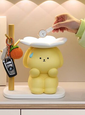 奶油风入户玄关招财猫钥匙收纳摆件家居客厅电视柜乔迁之喜装饰品